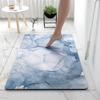 Lukery Diatomaceous Earth Bath Mat, Non-Slip Marble Rectangle, Quick-Drying, Light Blue, 40 x 60 cm view 1