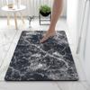 Lukery Diatomaceous Earth Bath Mat, Non-Slip Marble Rectangle, Quick-Drying, Absorbent, Washable, Dark Gray, 45 x 70 cm view 1