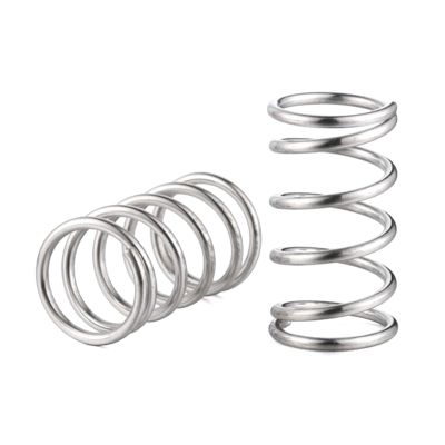 10 Compression Springs, 304 Stainless Steel, 1.5 mm x 12 mm x 40 mm, Silver-Tone