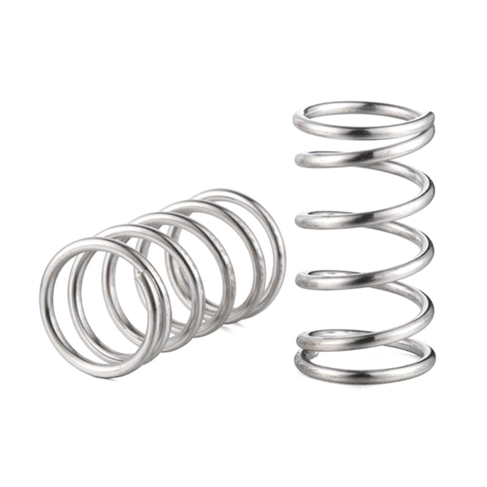 10 Compression Springs, 304 Stainless Steel, 1.5 mm x 12 mm x 40 mm, Silver-Tone