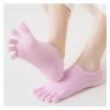 JBJYGSG 5 Pairs Women's Summer No-Show Toe Socks, Cotton, Thin, Breathable, Pink view 3