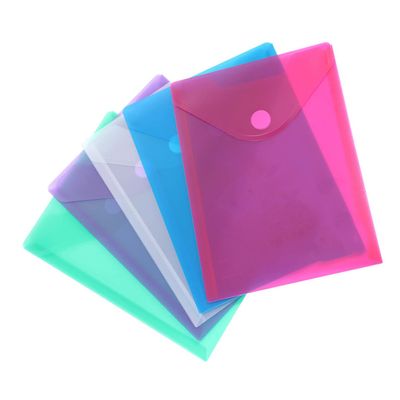 DOITOOL 10-Pack Transparent PP Document Organizers with Buckle Closure for Office and School