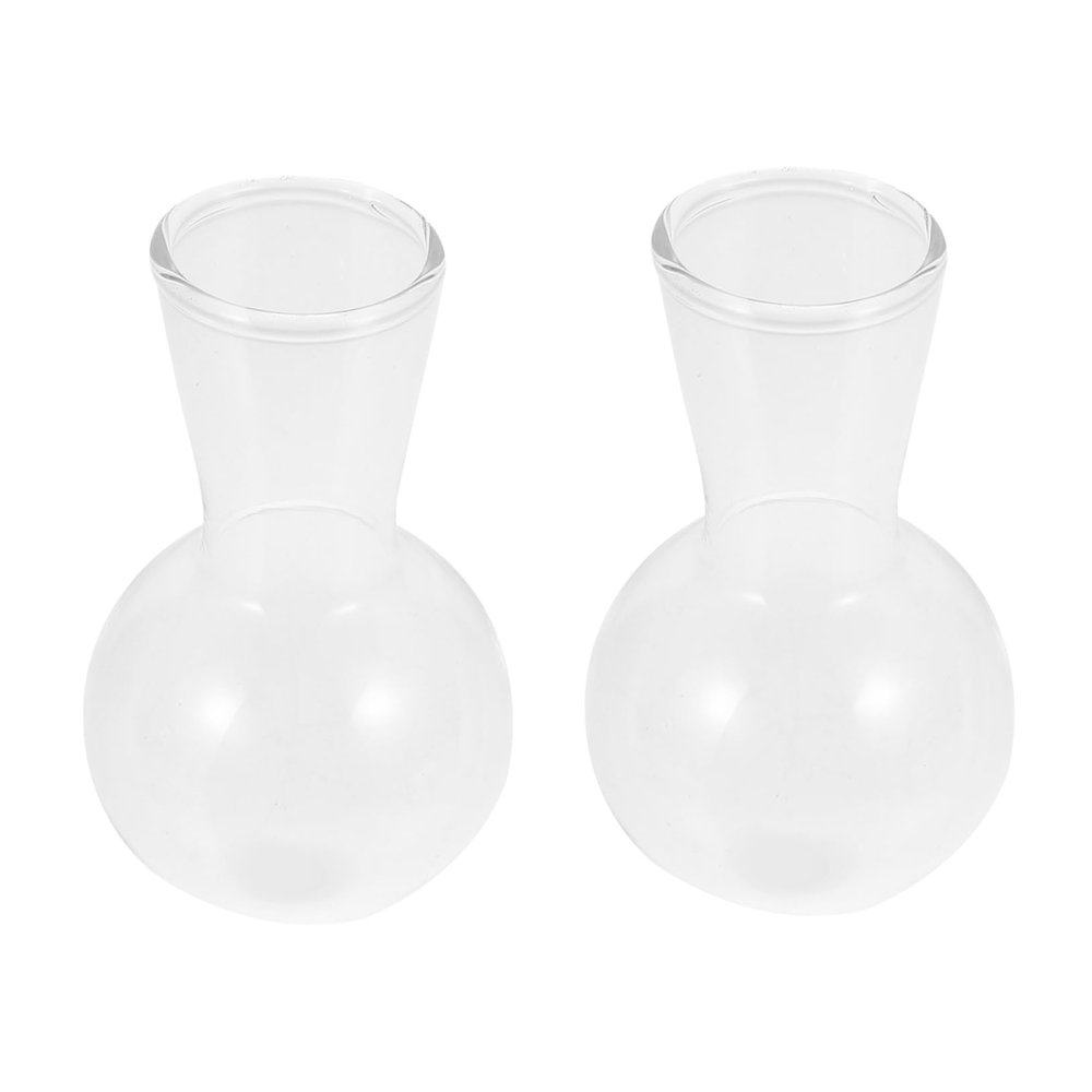 Happyyami Creative Glass Vases with Stylish Light Bulb Design, 2-Pack