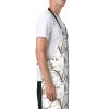 White Tree Camo Apron for Adults, Cooking, Painting, Grilling, Adjustable, Black, One Size view 3