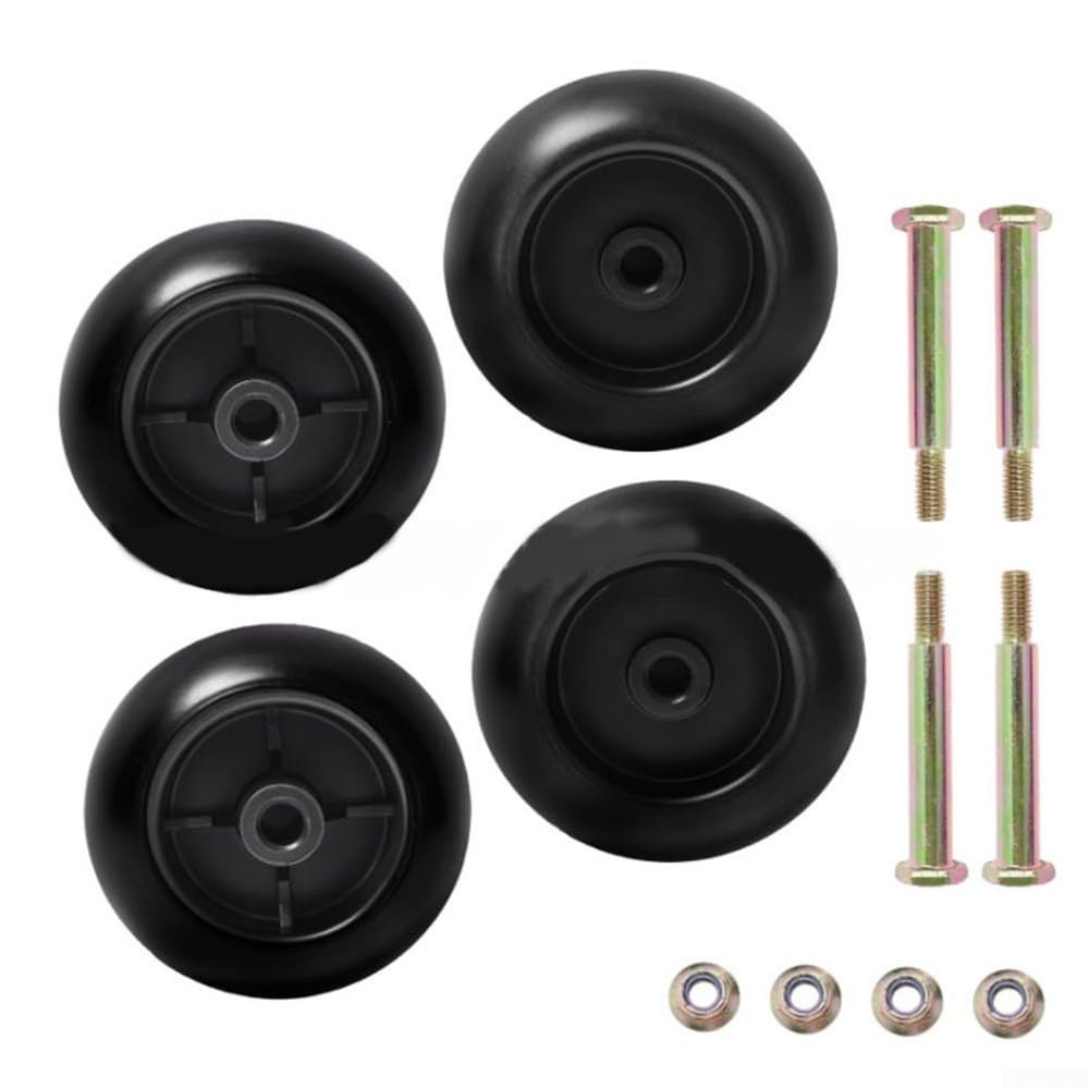 URPIZY 4-Pack Lawn Mower Deck Wheels, Compatible with 532133957, 3471700, 1700184 and 112-0677, for 42"-54" Decks, Black