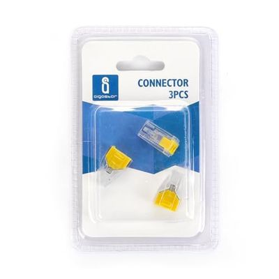 Transparent and Yellow Terminal Blocks, 3-Piece Blister Pack, for Electrical Connections and Cable Lugs