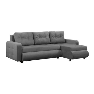 FORNIRO 24 Fabio Corner Sofa Bed, 226 x 143 x 83 cm, Gray