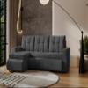 FORNIRO 24 Fabio Corner Sofa Bed, 226 x 143 x 83 cm, Gray view 2