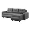 FORNIRO 24 Fabio Corner Sofa Bed, 226 x 143 x 83 cm, Gray view 4