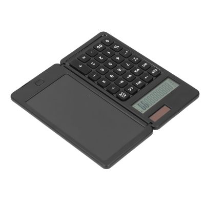 Hyuduo Office Desk Calculator with Solar Power and LCD Writing Tablet, Black