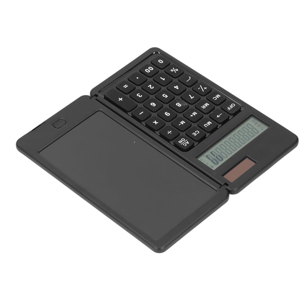 Hyuduo Office Desk Calculator with Solar Power and LCD Writing Tablet, Black