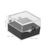 Mobestech 10-Pack Transparent Acrylic Brooch Display Cases with Foam Inserts view 2