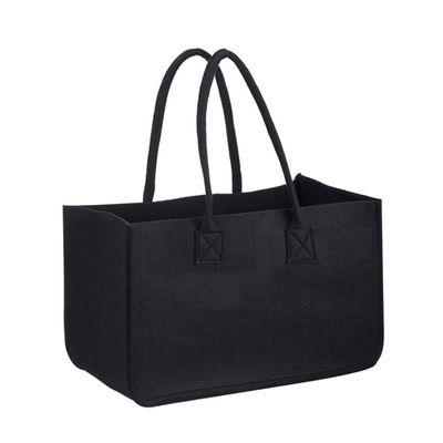 POPETPOP Portable Felt Firewood Bag, 50 x 25 x 25 cm, Foldable and Lightweight
