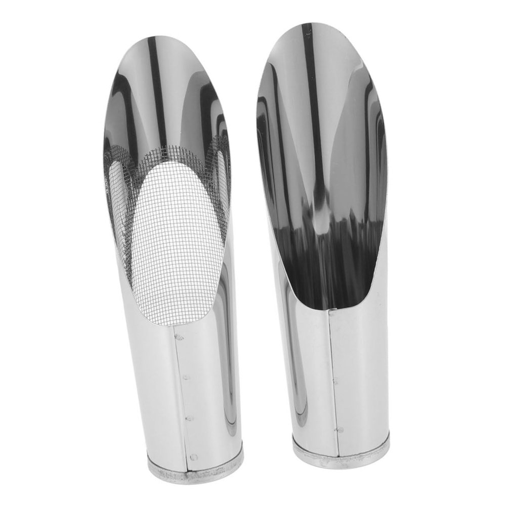 Reusable Cylindrical Stainless Steel Garden Trowels, 2-Piece Set