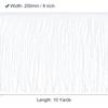 QUARKZMAN 10-Yard Chainette Fringe Trim, 20 cm Wide, Polyester Fringe for DIY Sewing, Crafts, Clothing, Lampshades and Decor, Light White view 2