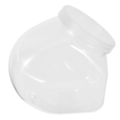 Holibanna Clear Reusable Plastic Bottle with Lid and Angled Opening