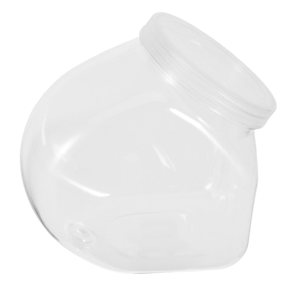 Holibanna Clear Reusable Plastic Bottle with Lid and Angled Opening