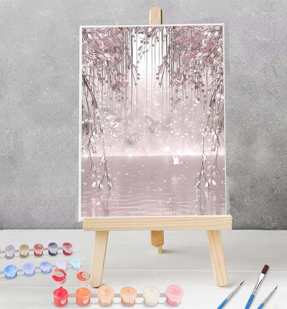 Paint by Numbers Flower and Bird Kit, 50 x 65 cm