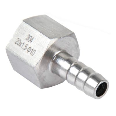 Hose Connectors, Quick Connectors, 2-Pack, 1/4" 3/8" 1/2" Female Thread, 8 mm 10 mm 12 mm Barb, SS304 Stainless Steel Adapter (8 mm Barb, 3/8")