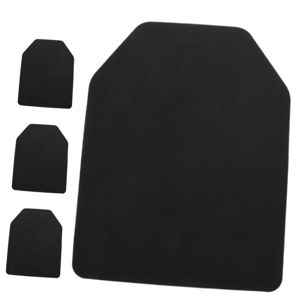 ibasenice 4-Piece EVA Insert Plates for Boxing and Kickboxing Training, Black, Comfortable Chest Protection