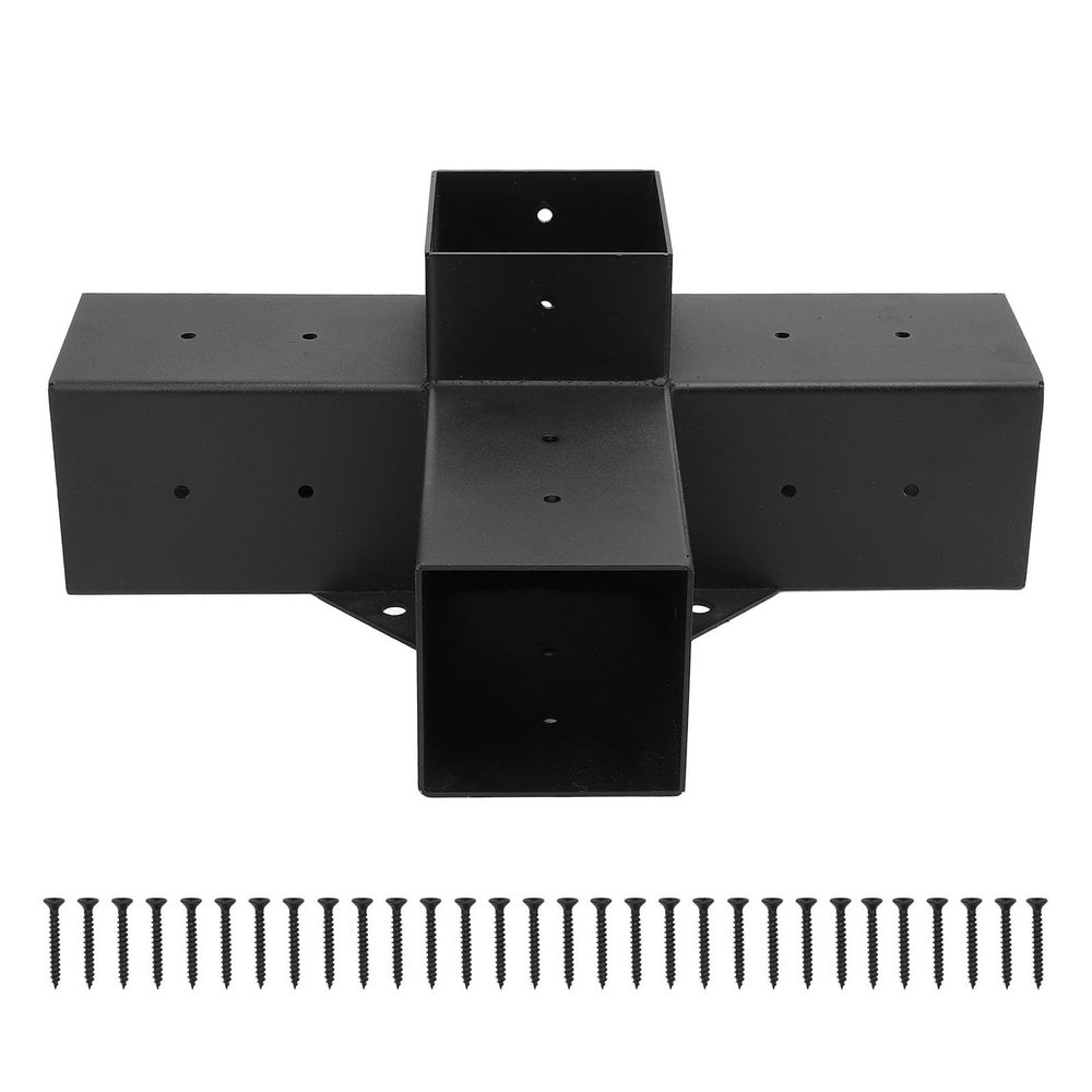 Galvanized Powder-Coated Gazebo Post Bracket, Fully Welded