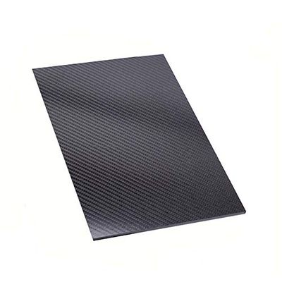 Generic Carbon Fiber Sheet, 3K Twill Matte, Rigid Laminate, 200 x 400 mm, 8 mm Thick