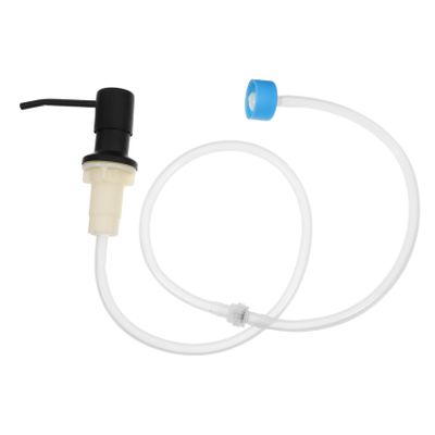 Countertop Soap Dispenser with Hand Pump, Stainless Steel, Black