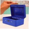 Portable Cash Box with Combination Lock, 14.7 cm, Iron, Blue view 4