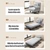 Folding Guest Bed with Adjustable Backrest, Throw Pillows, Sleeping Function, Removable Machine-Washable Cover, Supports up to 249 kg (Gray) view 4