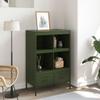 Olive Green Steel Highboard, 68 x 39 x 101.5 cm view 3