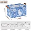miaozhen Foldable Storage Baskets with Handles, Cartoon Jungle Rabbit, Blue, 2-Pack view 2