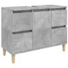 WKIEQACO Concrete Gray Bathroom Vanity Cabinet, 80 x 33 x 60 cm view 2