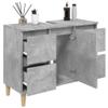 WKIEQACO Concrete Gray Bathroom Vanity Cabinet, 80 x 33 x 60 cm view 4