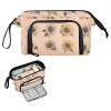 KLL Large-Capacity Pencil Case, Cute Zipper School Supply Case, Vintage Osteospermum White view 2