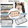 KLL Large-Capacity Pencil Case, Cute Zipper School Supply Case, Vintage Osteospermum White view 3