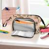 KLL Large-Capacity Pencil Case, Cute Zipper School Supply Case, Vintage Osteospermum White view 4