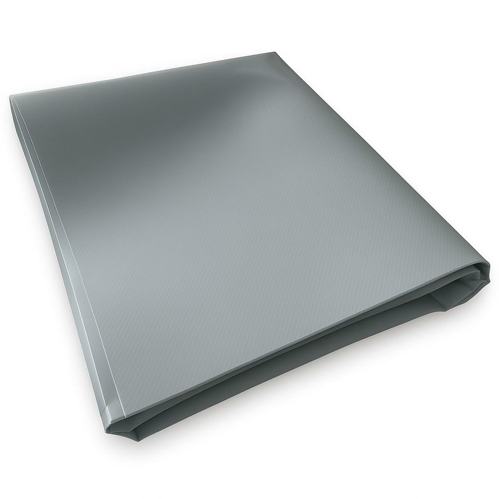 Roof Tarp Without Eyelets, 3 x 12 m, Gray - 10-Year TECPLAST Warranty - XP640TO - Waterproof PVC Tarp - Made in France