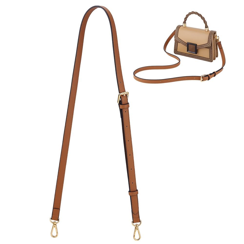 PH PandaHall Leather Crossbody Strap for Handbags, Brown, 102–135 cm