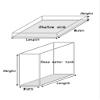 Transparent Acrylic Water Tank for Photography, Water Ripple Tray, 50 x 20 x 40 cm view 2