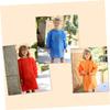 BESPORTBLE Children's Painting Apron, Long-Sleeved, Orange, L view 2