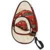 VAPOKF Table Tennis Racket Case, Red Retro Stripe, Racket Bag with Ball Pocket view 1