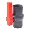 YJDOORPLAY PVC Ball Valve Pipe Connector for 20, 25, 32, 40, 50 mm Pipes, Pool Equipment, Irrigation and Water Treatment, Red/Gray (50 mm) view 2