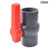 YJDOORPLAY PVC Ball Valve Pipe Connector for 20, 25, 32, 40, 50 mm Pipes, Pool Equipment, Irrigation and Water Treatment, Red/Gray (50 mm) view 4