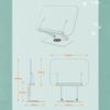 360° Rotating Desktop Book Stand with Transparent Acrylic Panel view 2