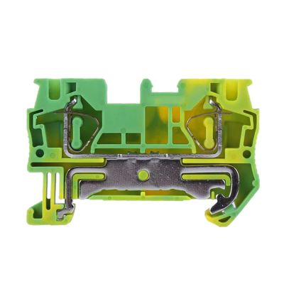 10-Piece ST4-PE DIN-Rail Grounding Terminal Block, ST-4PE