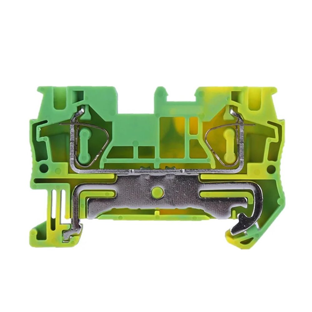 10-Piece ST4-PE DIN-Rail Grounding Terminal Block, ST-4PE