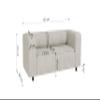 S-Style Furniture Set: 2-Seater Sofa & Armchair, Corduroy, Scratch-Resistant, Viggo Beige view 4