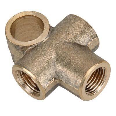 CCJOZMD 5-Piece 3/16-Inch 3-Way T-Fitting, M10x1 Metric Brake Line Tube Female-Thread Brass Connector