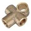 CCJOZMD 5-Piece 3/16-Inch 3-Way T-Fitting, M10x1 Metric Brake Line Tube Female-Thread Brass Connector view 2
