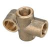 CCJOZMD 5-Piece 3/16-Inch 3-Way T-Fitting, M10x1 Metric Brake Line Tube Female-Thread Brass Connector view 3